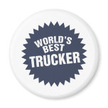 World's Best Trucker Truck Driver Hauler Fridge Magnets