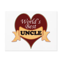 World's Best Uncle Postcard