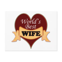 World's Best Wife Postcards