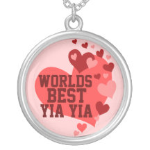 Worlds Best Yia yia (or any name) Personalized Necklace