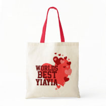 Worlds Best YiaYia Personalized Tote Bags