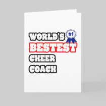 World's Bestest Cheer Coach Cards