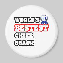World's Bestest Cheer Coach Refrigerator Magnet