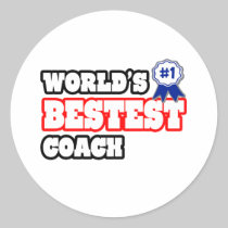 World's Bestest Coach Stickers