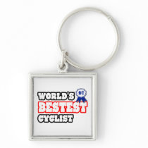 World's Bestest Cyclist Keychains