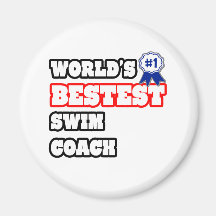 World's Bestest Swim Coach Fridge Magnets