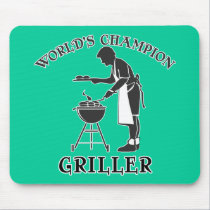 World's Champion Griller Father's Day Tee mousepads