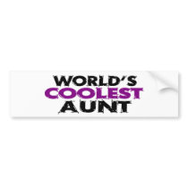 Worlds Coolest Aunt bumper stickers