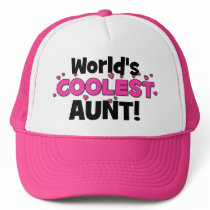 World's Coolest Aunt!  Great gift for Auntie To Be Trucker Hats