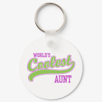 World's Coolest Aunt keychains