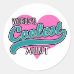 World's Coolest Aunt Round Sticker