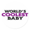Worlds Coolest Baby Girl stickers by worldsfair Worlds Coolest Baby Girl stickers