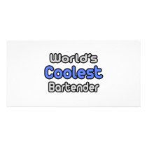 World's Coolest Bartender Personalized Photo Card