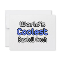 World's Coolest Baseball Coach invitations