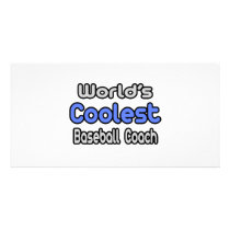 World's Coolest Baseball Coach Custom Photo Card
