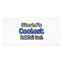 World's Coolest Basketball Coach Custom Photo Card