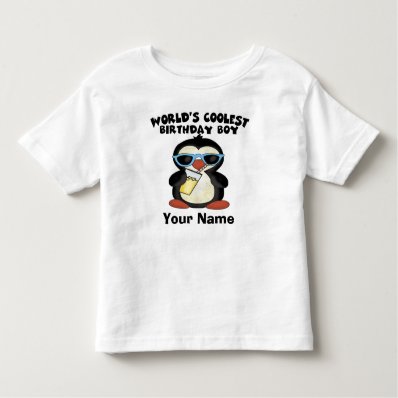 World&#39;s Coolest Birthday Boy Personalized T-shirt