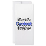 World's Coolest Brother Customized Rack Card