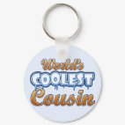 World's Coolest Cousin Round Keychain