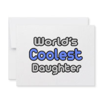 World's Coolest Daughter invitations by Daughter_Shirts World's Coolest Daughter invitations