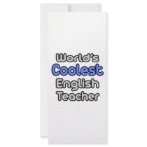 World's Coolest English Teacher rack cards by englishteachershirts World's Coolest English Teacher rack cards