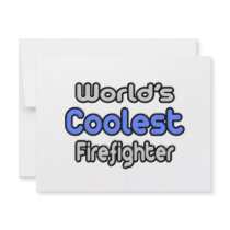 World's Coolest Firefighter invitations