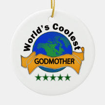 World's Coolest Godmother Christmas Tree Ornament
