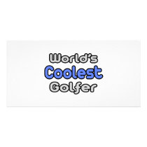 World's Coolest Golfer photo cards by Golfer_Shirts World's Coolest Golfer photo cards