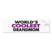 Worlds Coolest Grandmom bumper stickers