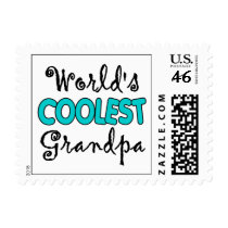 World's Coolest Grandpa Postage Stamp