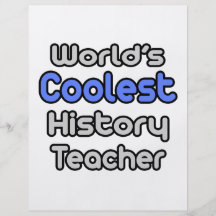 World's Coolest History Teacher Flyer Design