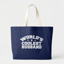 World's Coolest Husband Canvas Bags