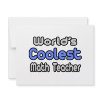 World's Coolest Math Teacher invitations by mathteachershirts World's Coolest Math Teacher invitations
