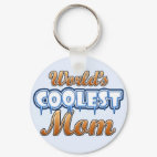 World's Coolest Mom Round Keychain