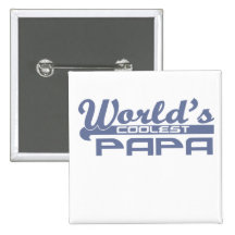 world's coolest papa buttons