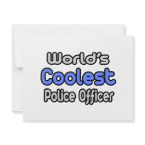 World's Coolest Police Officer invitations by PoliceOfficer_Shirts World's Coolest Police Officer invitations