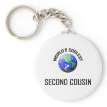 World's Coolest Second Cousin Keychains
