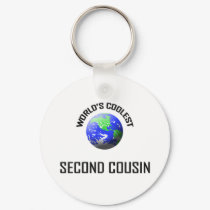 World's Coolest Second Cousin keychains by familytshirts World's Coolest Second Cousin keychains