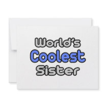 World's Coolest Sister invitations by Proud_Sister_Shirts World's Coolest Sister invitations