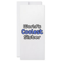World's Coolest Sister rack cards by Proud_Sister_Shirts World's Coolest Sister rack cards