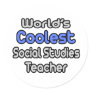 World's Coolest Social Studies Teacher Stickers
