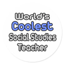 World's Coolest Social Studies Teacher stickers