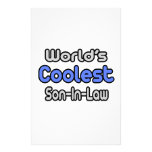 World's Coolest Son-In-Law Customized Stationery