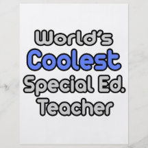 World's Coolest Special Ed. Teacher Flyer Design