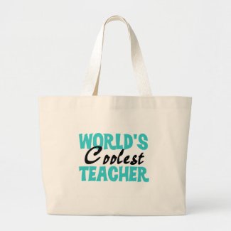 World's Coolest Teacher T-shirts and Gifts Jumbo Tote Bag