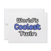World's Coolest Twin invitations by Shirts_For_Twins World's Coolest Twin invitations