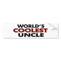 Worlds Coolest Uncle Bumper Sticker