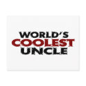 Worlds Coolest Uncle postcards