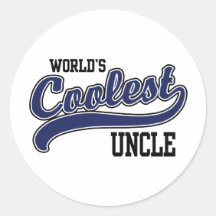 World's Coolest Uncle Round Stickers