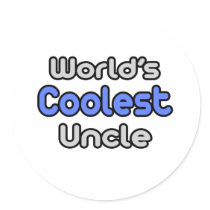 World's Coolest Uncle Round Stickers